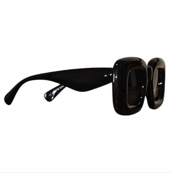 New! Deb & Dave Inflated Square Sunglasses in Black - Picture 5 of 7
